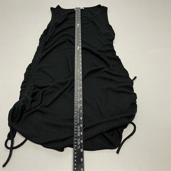 Reformation Black Ribbed Knit Midi Tank Dress XL Casual Stretchy - Picture 10 of 11